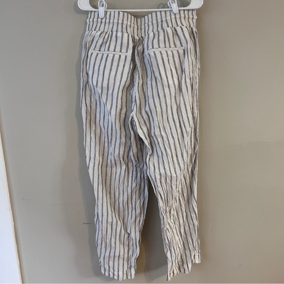 Quince 100% European Linen Striped Wide Leg Pants - Picture 3 of 3